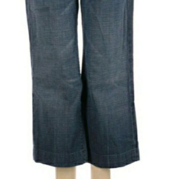 7 For All Mankind Dojo Mid Rise Relaxed Straight Legged Cropped Jeans Size 29 - Picture 6 of 11